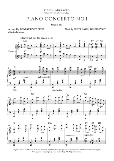 Piano Concerto No. 1 (arr. Danilo "Daca" Alves)