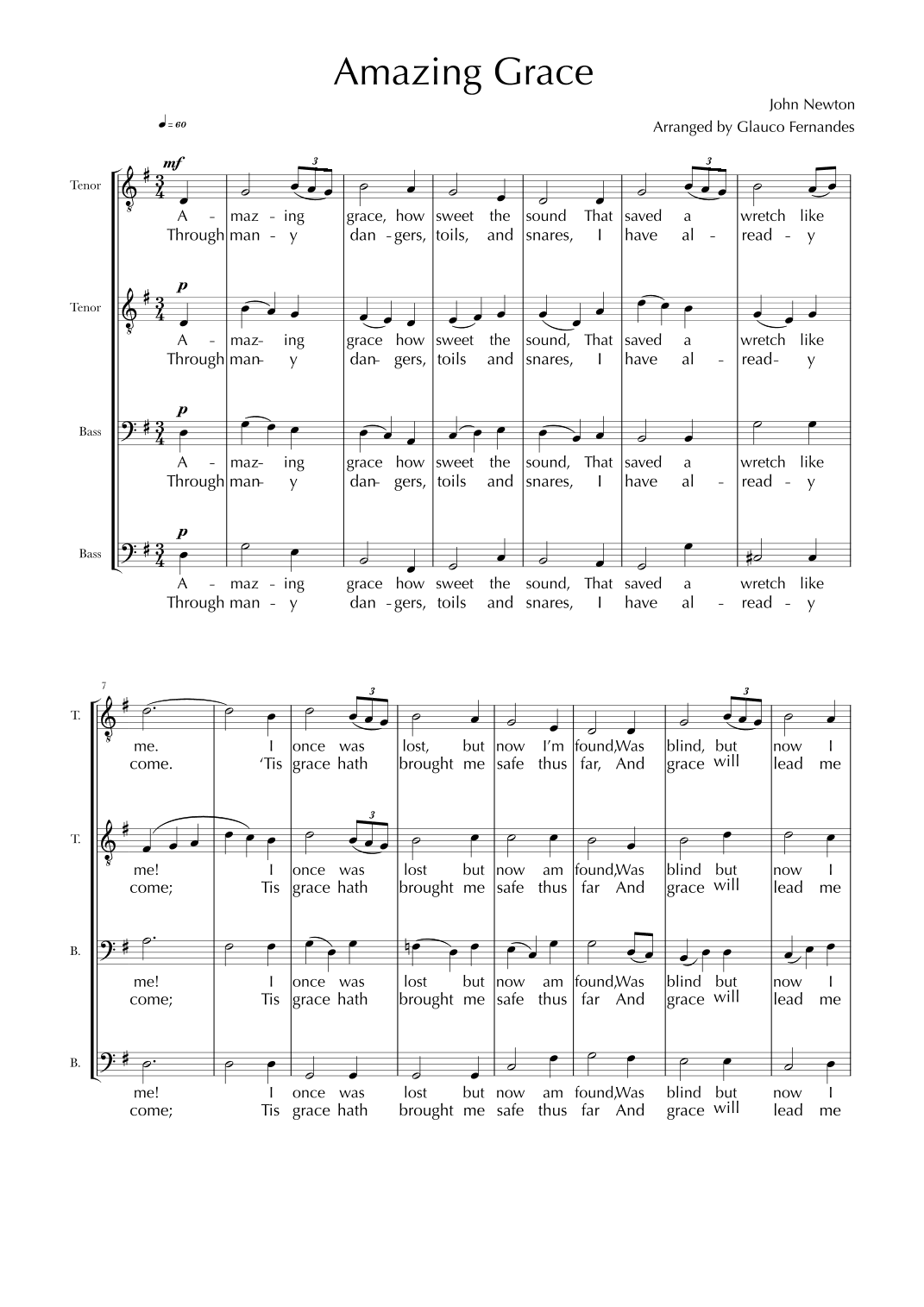Amazing Grace (arr. Glauco Fernandes)