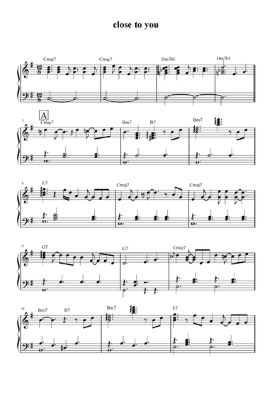 (they Long To Be) Close To You (arr. Hal David)