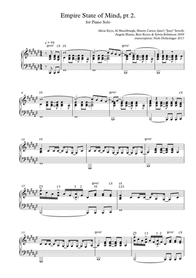 Empire State Of Mind (Part II) Broken Down (arr. Niels Dolieslager)
