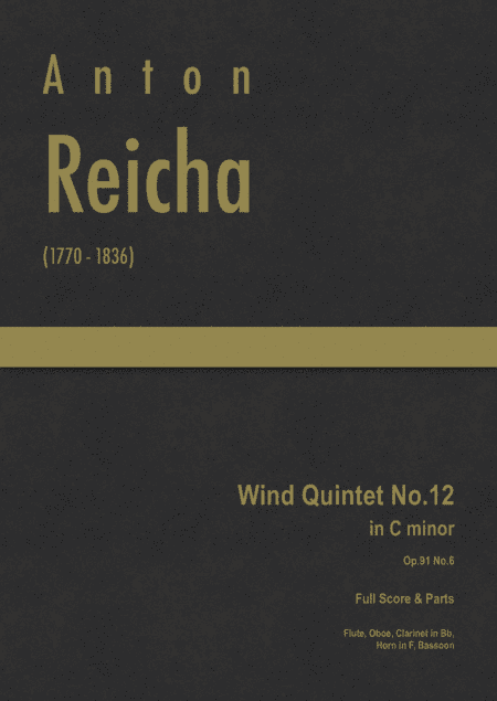 Reicha - Wind Quintet No.12 in C minor, Op.91 No.6 (arr. J.G. Cucó Barber)