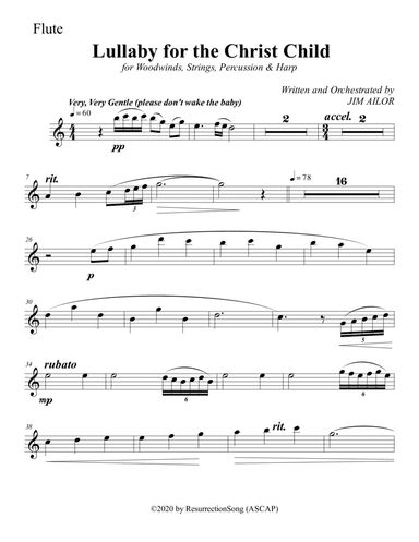 Lullaby for the Christ Child (Instrumental Parts) (arr. Jim Ailor)