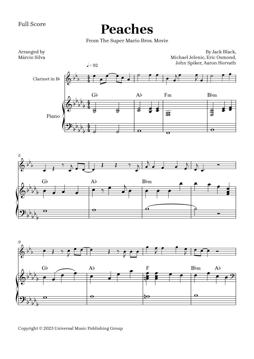Peaches (arr. Márcio Silva)