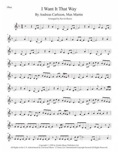 I Want It That Way (arr. Kevin Busse)