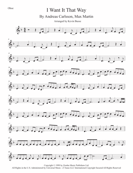I Want It That Way (arr. Kevin Busse)