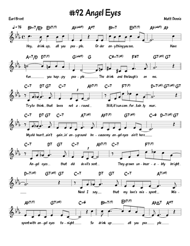 Angel Eyes (arr. John Fries)