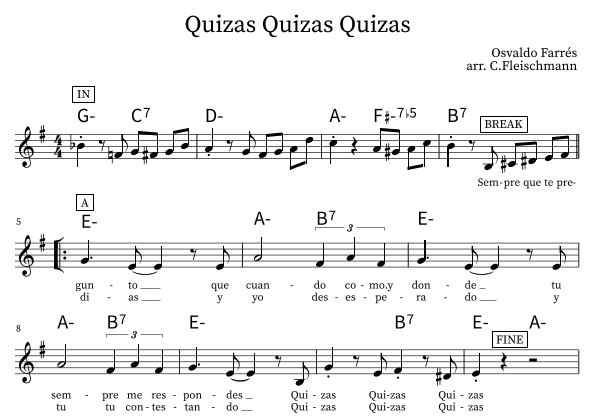 Quizas, Quizas, Quizas (perhaps, Perhaps, Perhaps) (arr. Christoph Fleischmann)