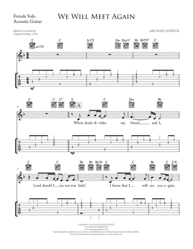 We Will Meet Again (Guitar, Female Lead)
