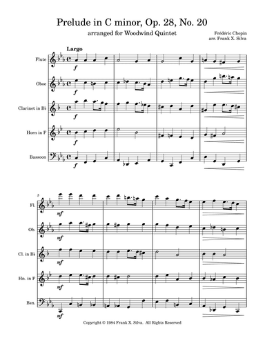 Prelude Op. 28, No. 20 (arr. Frank X. Silva)