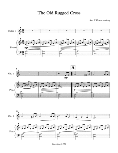 The Old Rugged Cross SCORE (arr. Alva Lee)