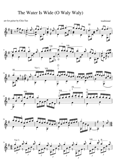The Water is Wide (O Waly Waly) (arr. Chin Tan)