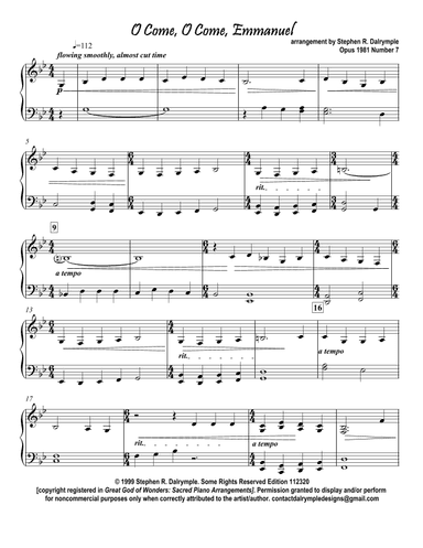 O Come, O Come Emmanuel (arr. Stephen R Dalrymple (Dalrymple Designs))