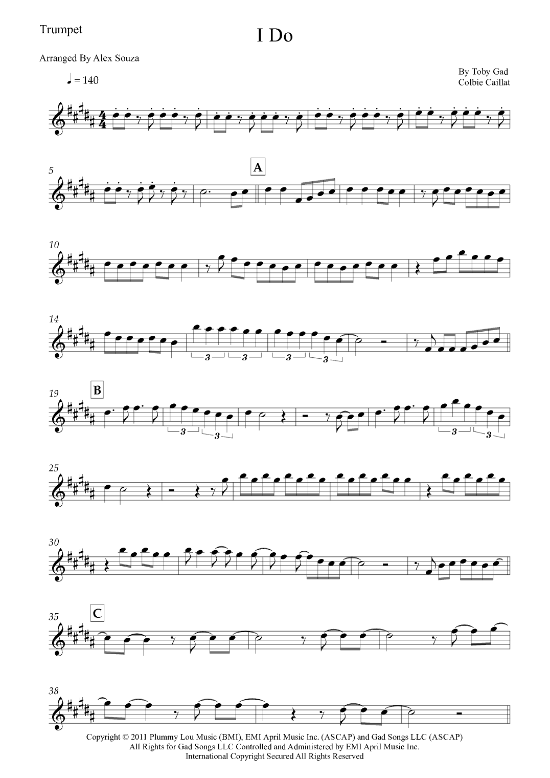 I Do (arr. Alex Souza)