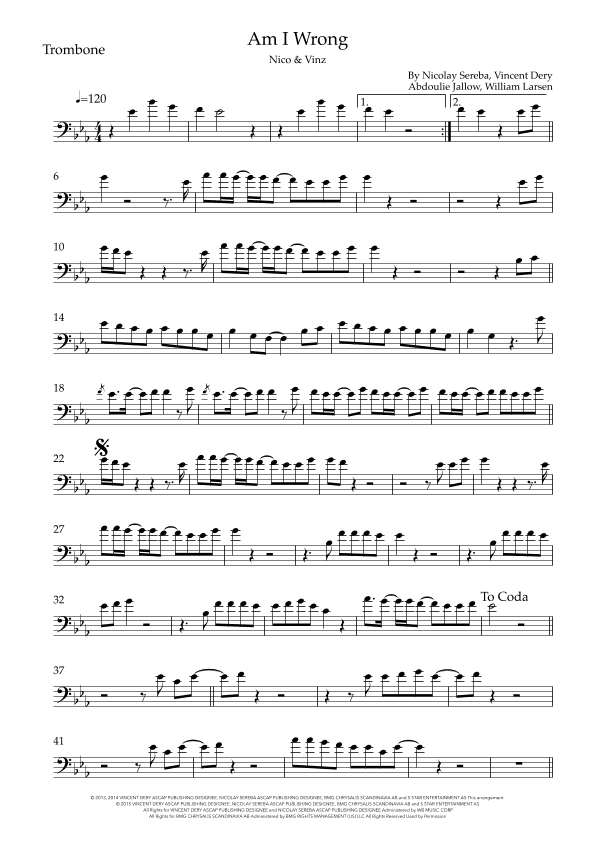 Am I Wrong (arr. Sales)