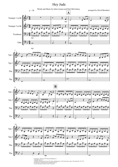 Hey Jude (arr. David Burndrett)