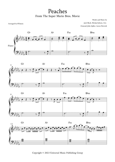 Peaches (arr. BTmusic)