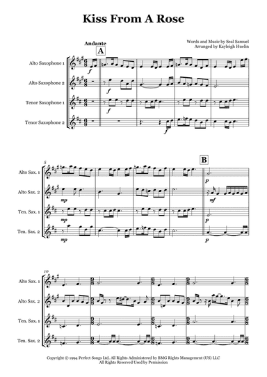 Kiss From A Rose (arr. Kayleigh Huelin)