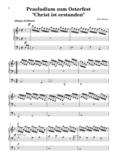 Präludium zum Osterfest "Christ ist erstanden"