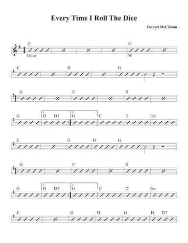 Every Time I Roll The Dice (arr. David M Fagnant)