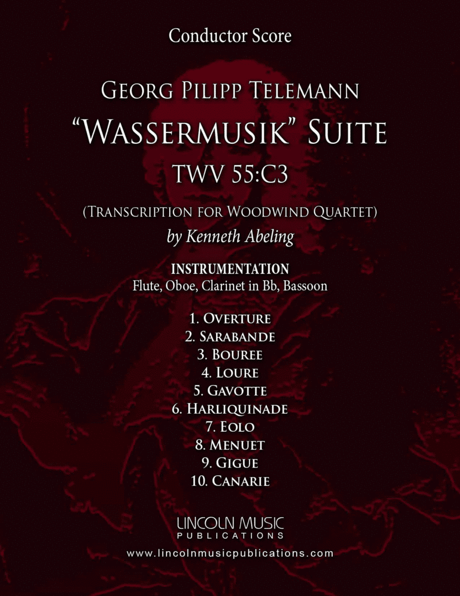 Telemann – Wassermusik Suite Complete (for Woodwind Quartet) (arr. Kenneth Abeling)