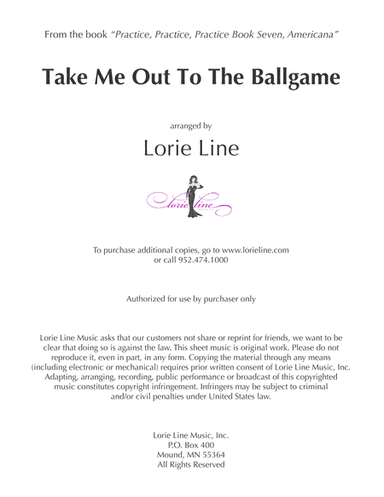 Take Me Out To The Ballgame (arr. Lorie Line)