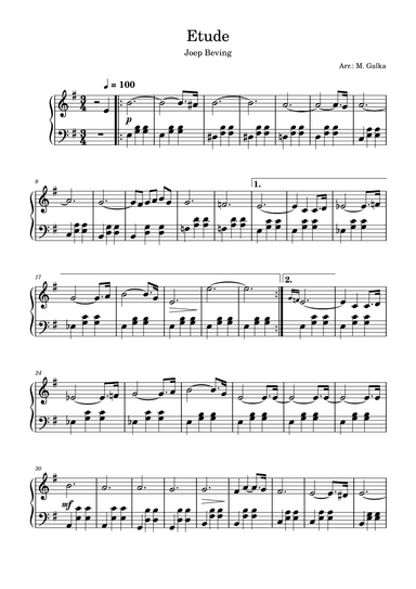 Etude (arr. M. Galka)