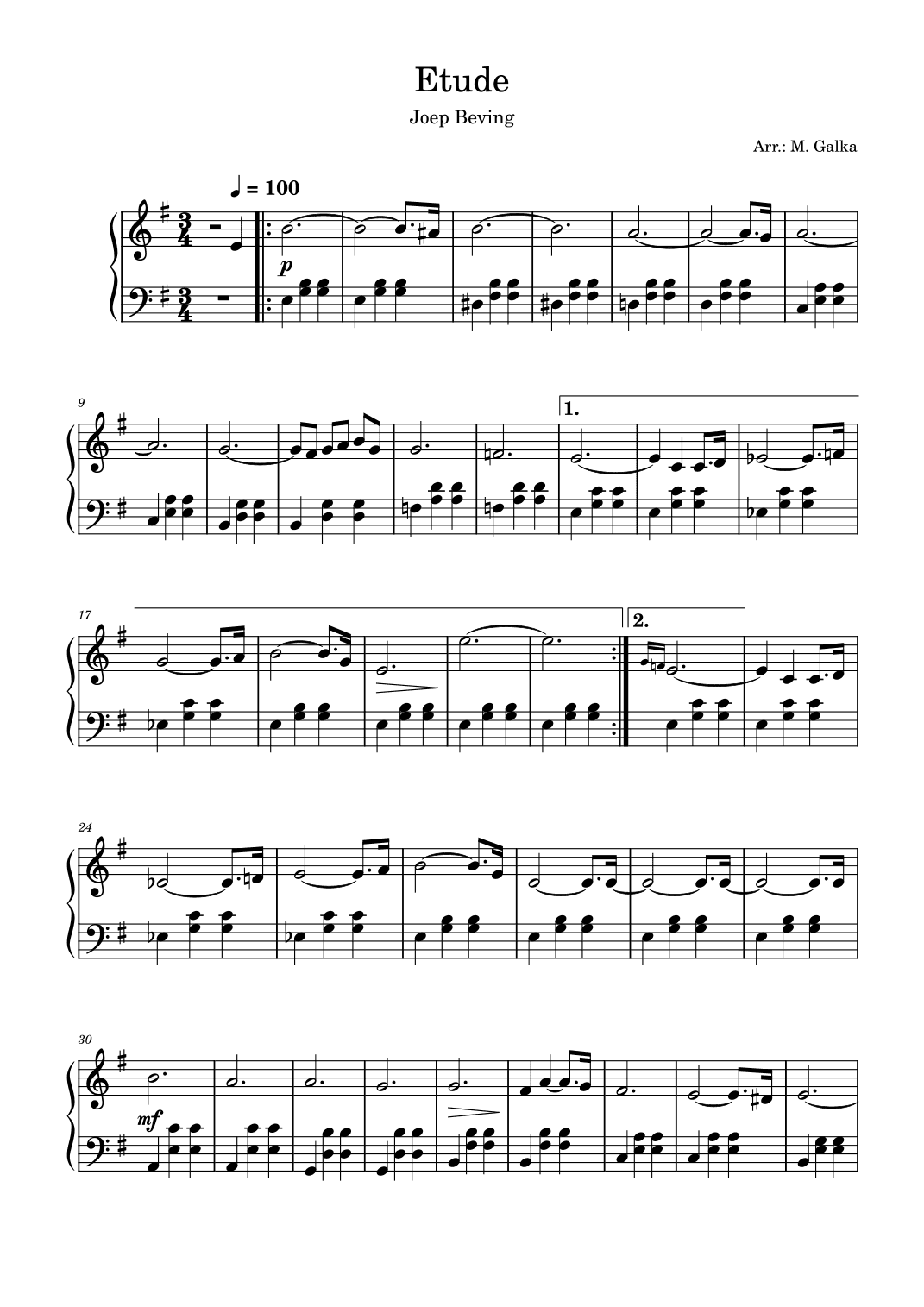 Etude (arr. M. Galka)