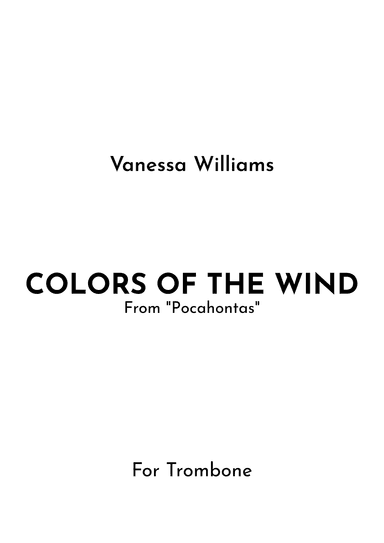 Colors Of The Wind (arr. Jireh J.)