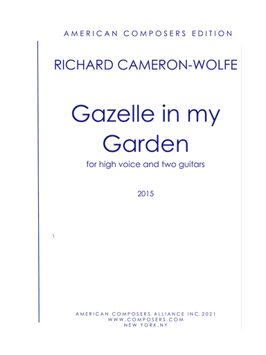 [Cameron-Wolfe] Gazelle in My Garden