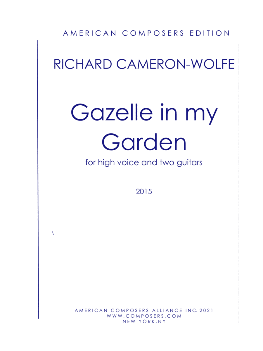 [Cameron-Wolfe] Gazelle in My Garden