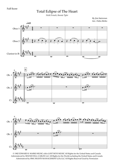 Total Eclipse Of The Heart (arr. Fabio Britto)