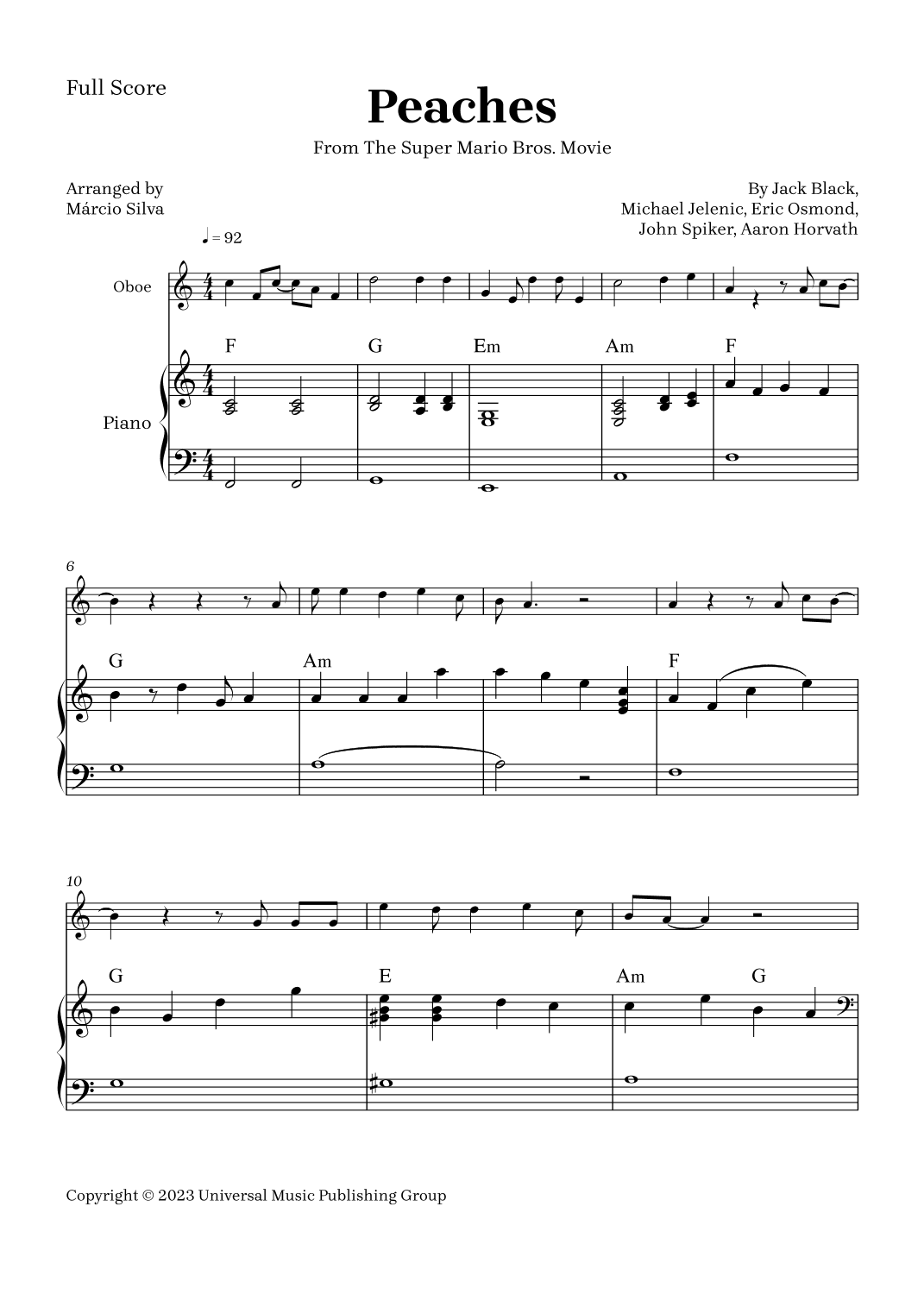 Peaches (arr. Márcio Silva)