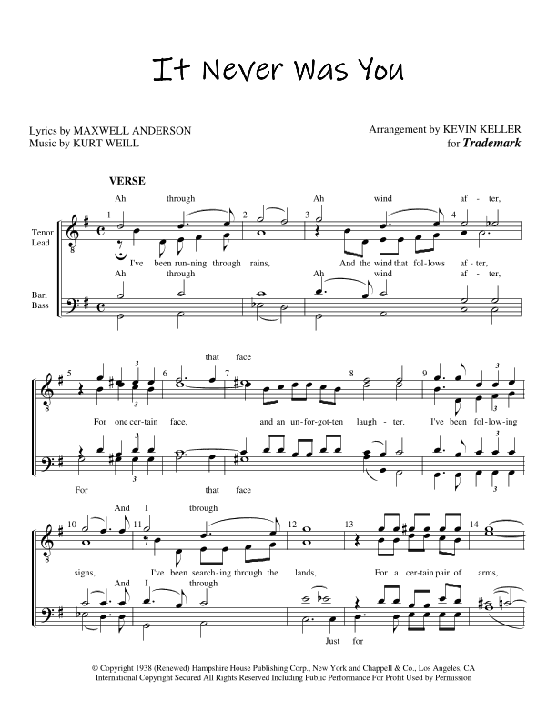 It Never Was You (arr. Kevin Keller)