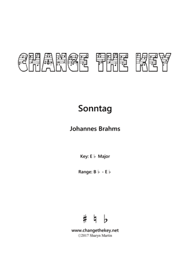 Sonntag - Eb Major (arr. Change the Key)