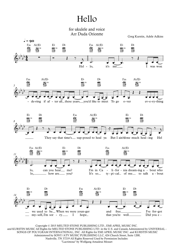 Hello (arr. Duda Oriontte)