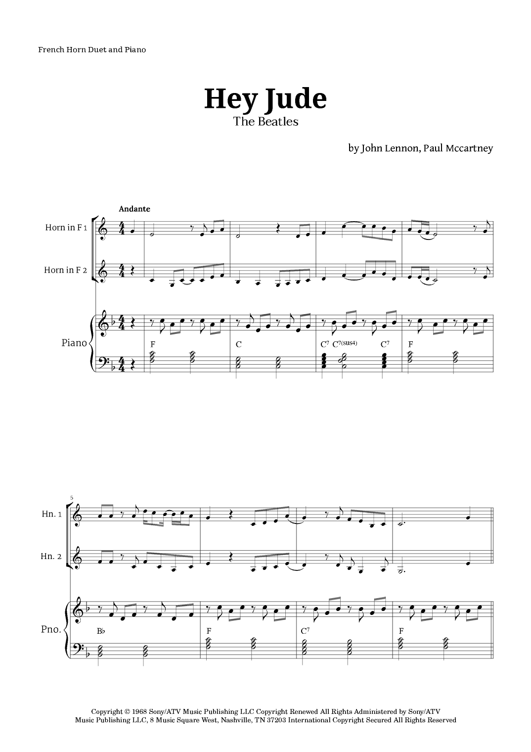 Hey Jude (arr. Langanho)