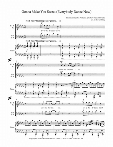 Gonna Make You Sweat (everybody Dance Now) (arr. Steve Milloy)