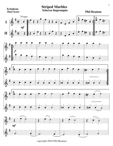 Striped Marbles-Scherzo Impromptu-Xylophone Duet