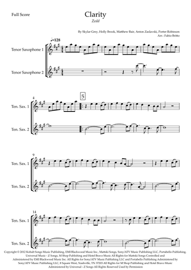 Clarity (arr. Fabio Britto)