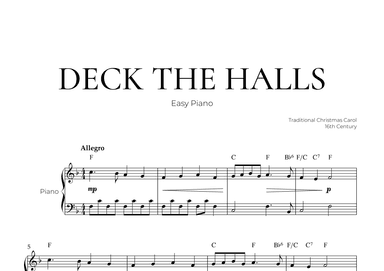 Deck The Halls (Easy Piano) - Christmas Carol (arr. Pedro Merendi)