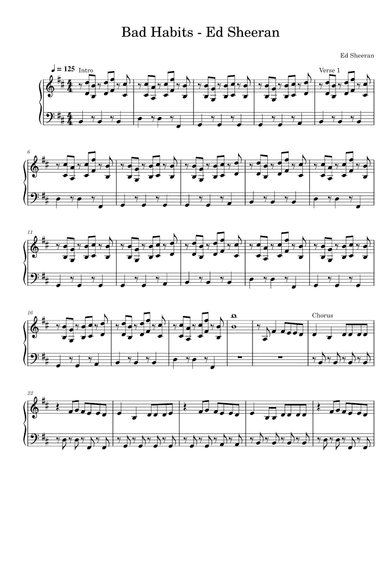 Bad Habits (arr. Ed Sheeran)