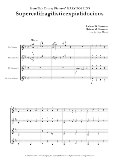 Supercalifragilisticexpialidocious (arr. Diego Marani)