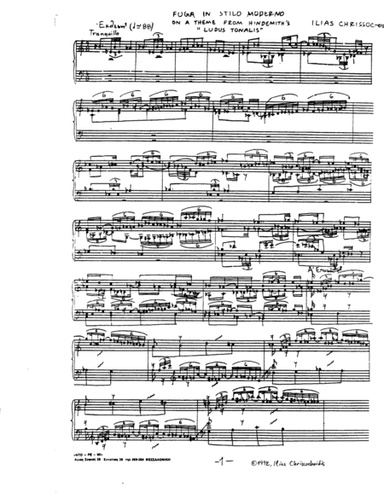 Fuga In Stilo Moderno