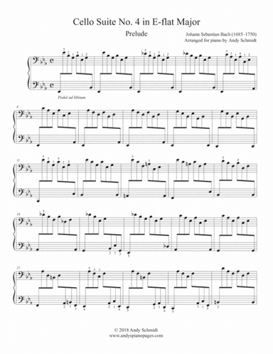 Bach Cello Suite No. 4 in E-flat Major (arr. Andy Schmidt)