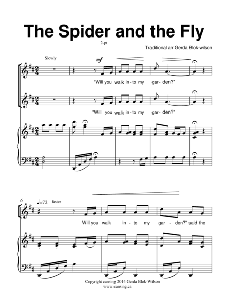 The Spider and the Fly (arr. Gerda Blok-Wilson)