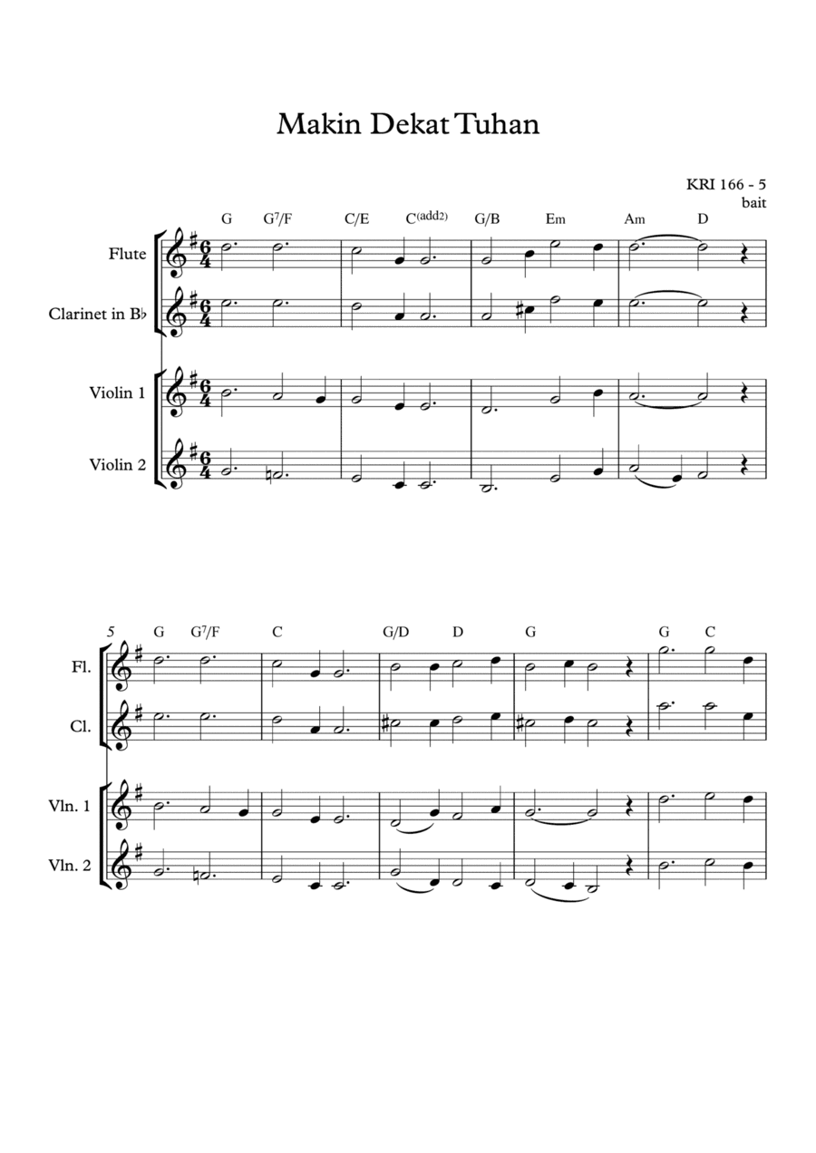 Nearer, My God, to Thee / Makin Dekat Tuhan (arr. Angie Wiranata)