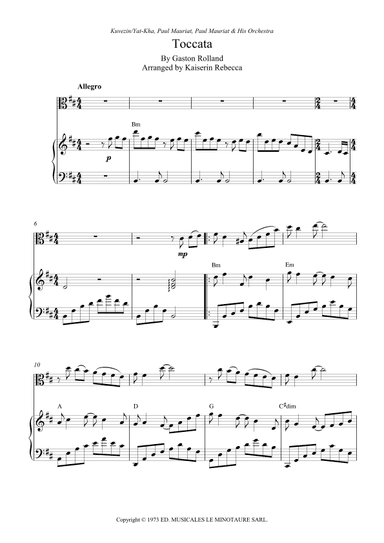 Toccata (arr. Kaiserin Rebecca)
