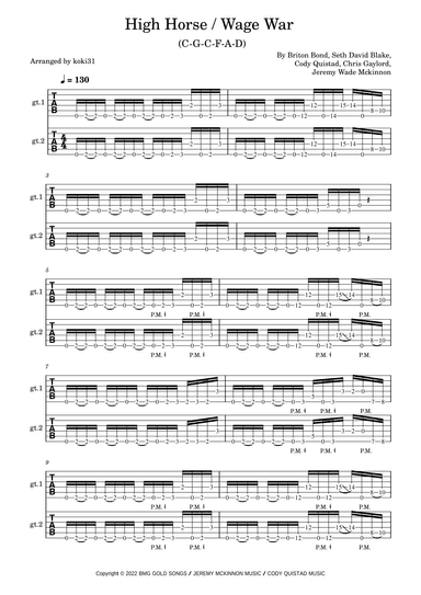 High Horse (arr. koki31)
