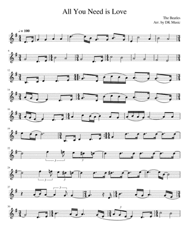 All You Need Is Love (arr. DK Music)