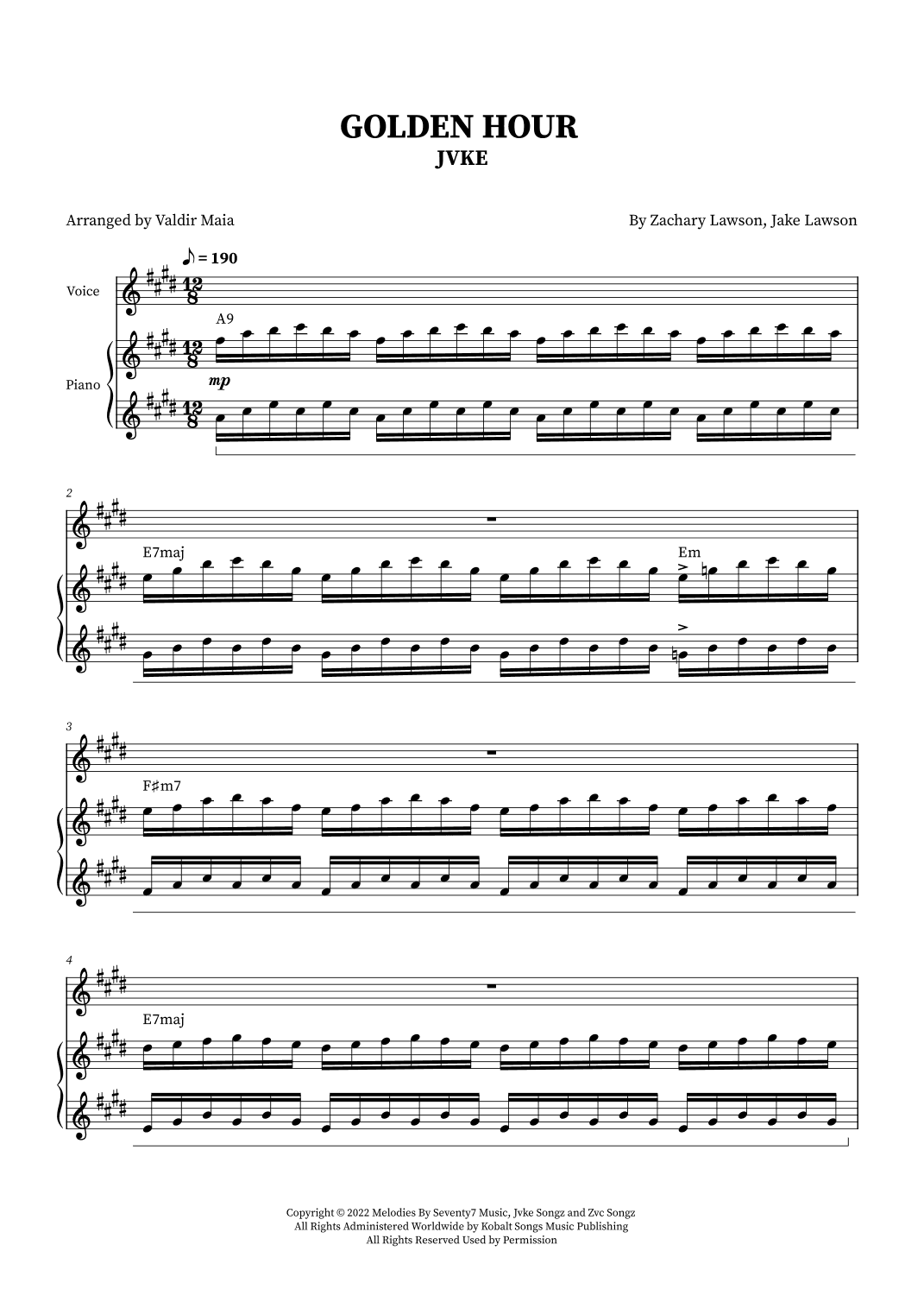 Golden Hour (arr. Valdir Maia)